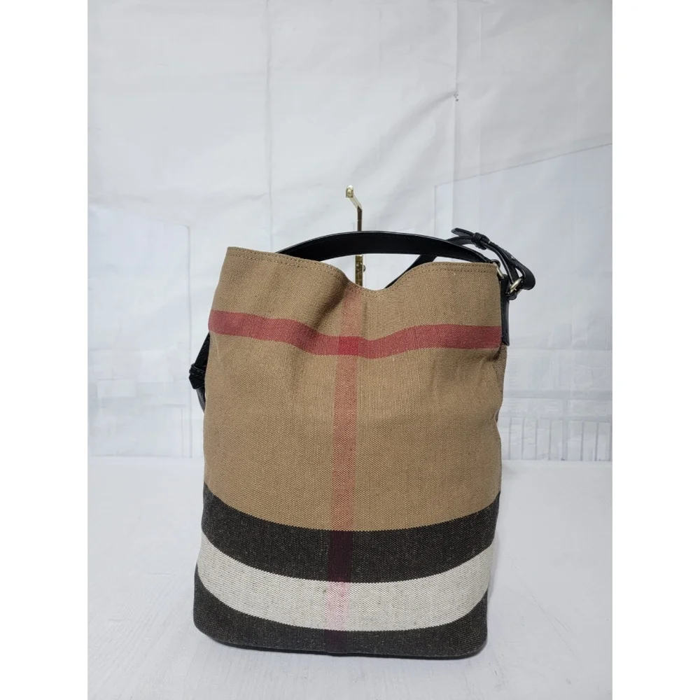 Authentic BURBERRY Ashby Hobo SaddleCanvas Mega Check - Picture 7 of 12